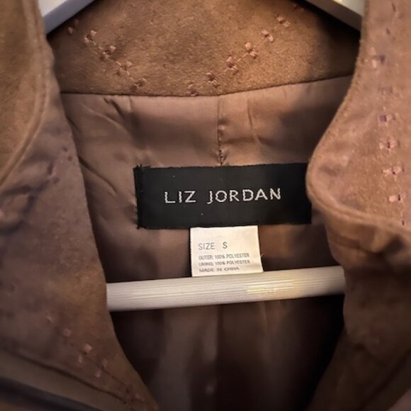 Liz Jordan Suede Like Zip Up Jacket - Picture 2 of 2